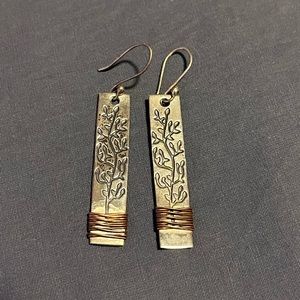 Sterling silver tree earrings